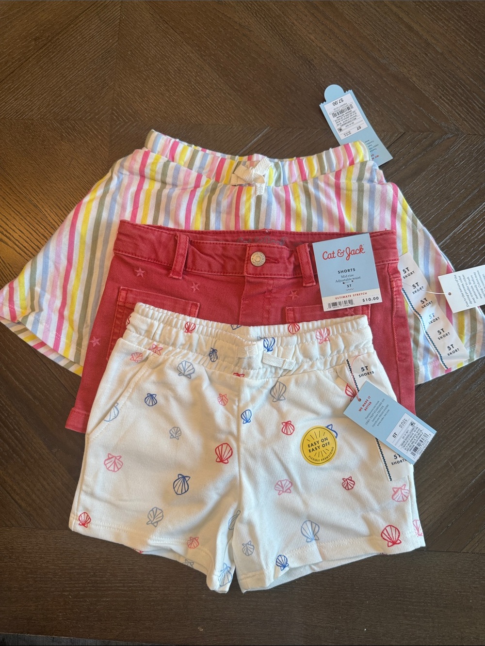 Cat & Jack Girls Bundle Shorts & Skort Toddler Size 5T New NWT